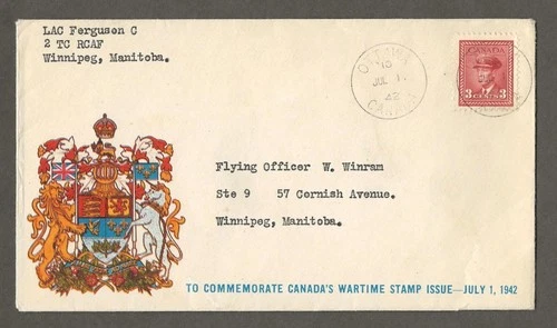 Canada first day cover, Talbot Cachet 251,  3 cent George VI [782