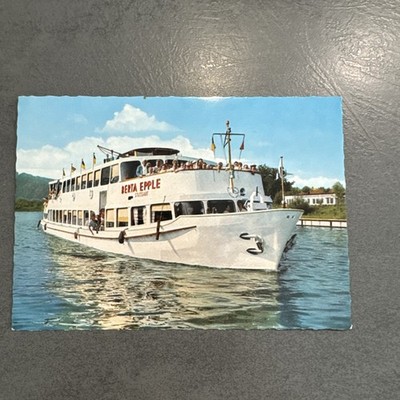 Postkarte Neckar Personen Schifffahrt FMS Berta Epple Stuttgart Cannstatt AK 893