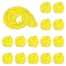 15Pcs Stocking Flower Fabric 65cm/26" for DIY Mesh Flowers Making, Light Yellow