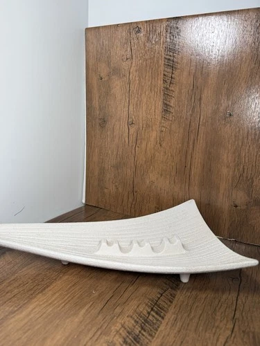 Vintage Royal Haeger Ashtray White Ceramic Atomic MCM Pottery #128