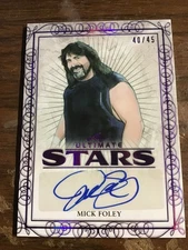 Mick Foley 2020 Leaf Ultimate Purple Ultimate Stars Auto 40/45 So Cooool