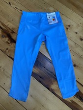 RBX M Legging Capri Tulip Hem Floating Pocket Blue Wicking Squat Proof Stretch