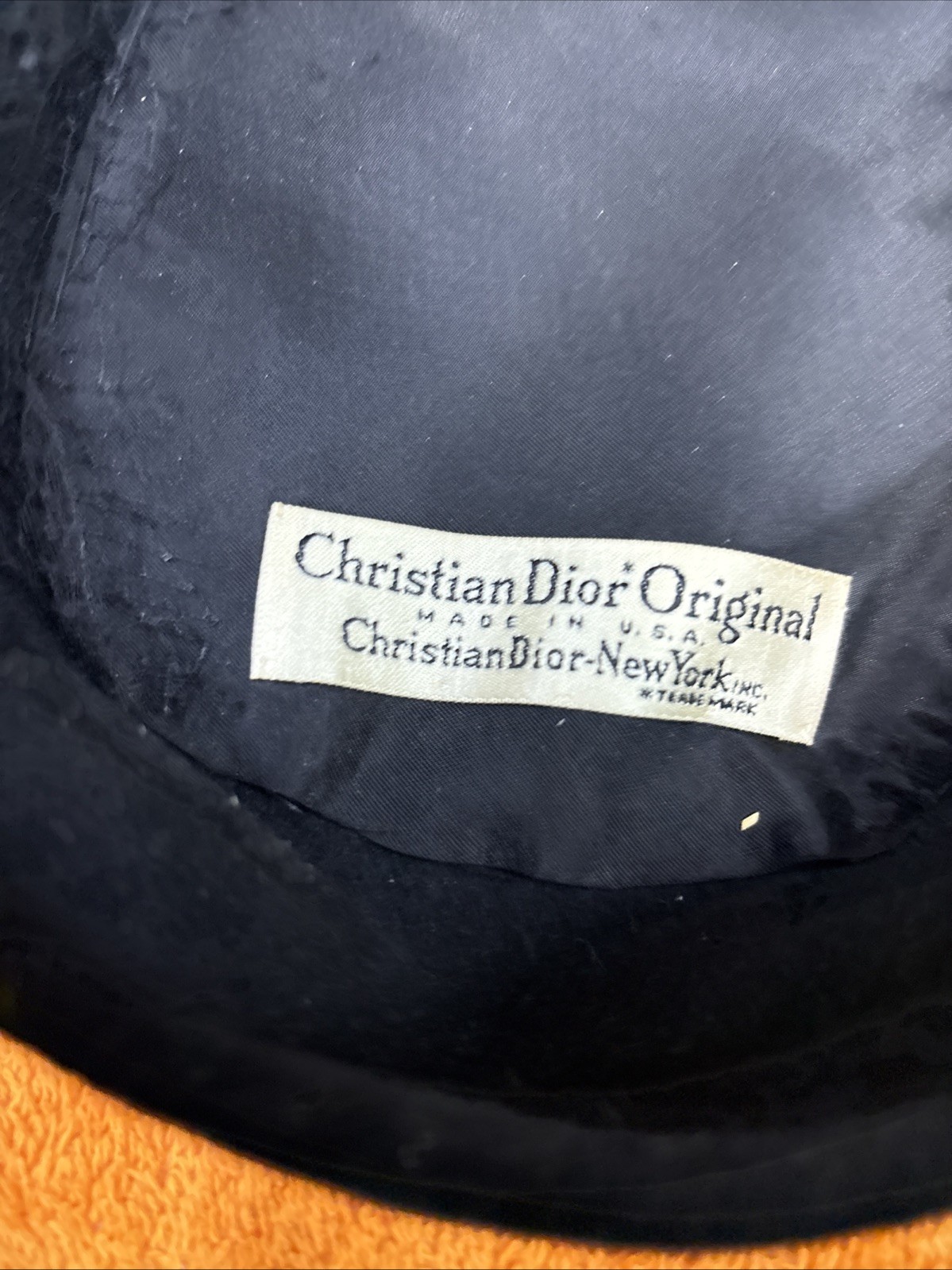 N-15-Vintage CHRISTIAN DIOR 1950-60s Black Velvet Sequins Hat New York 2 Hat Pin thumbnail 11