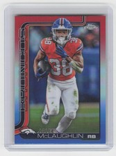 2025 Topps Chrome #90 Jaleel McLaughlin Red White and Blue Refractor
