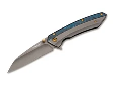 Boker Magnum Cobalt Assisted Folding Knife, Blue & Gray Steel Handles 01RY288