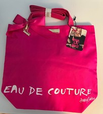 Juicy Couture Hot Pink Eau De Couture 100 Nylon Shopping Tote Bag NWT W/ Charms