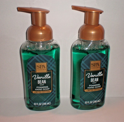 (2) VANILLA BEAN Foaming Hand Soap 10 FL OZ each Limited Ed by Spa Luxury
