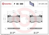 Brembo Bremsbelagsatz, Scheibenbremse P 56 089 FüR Nissan Infiniti