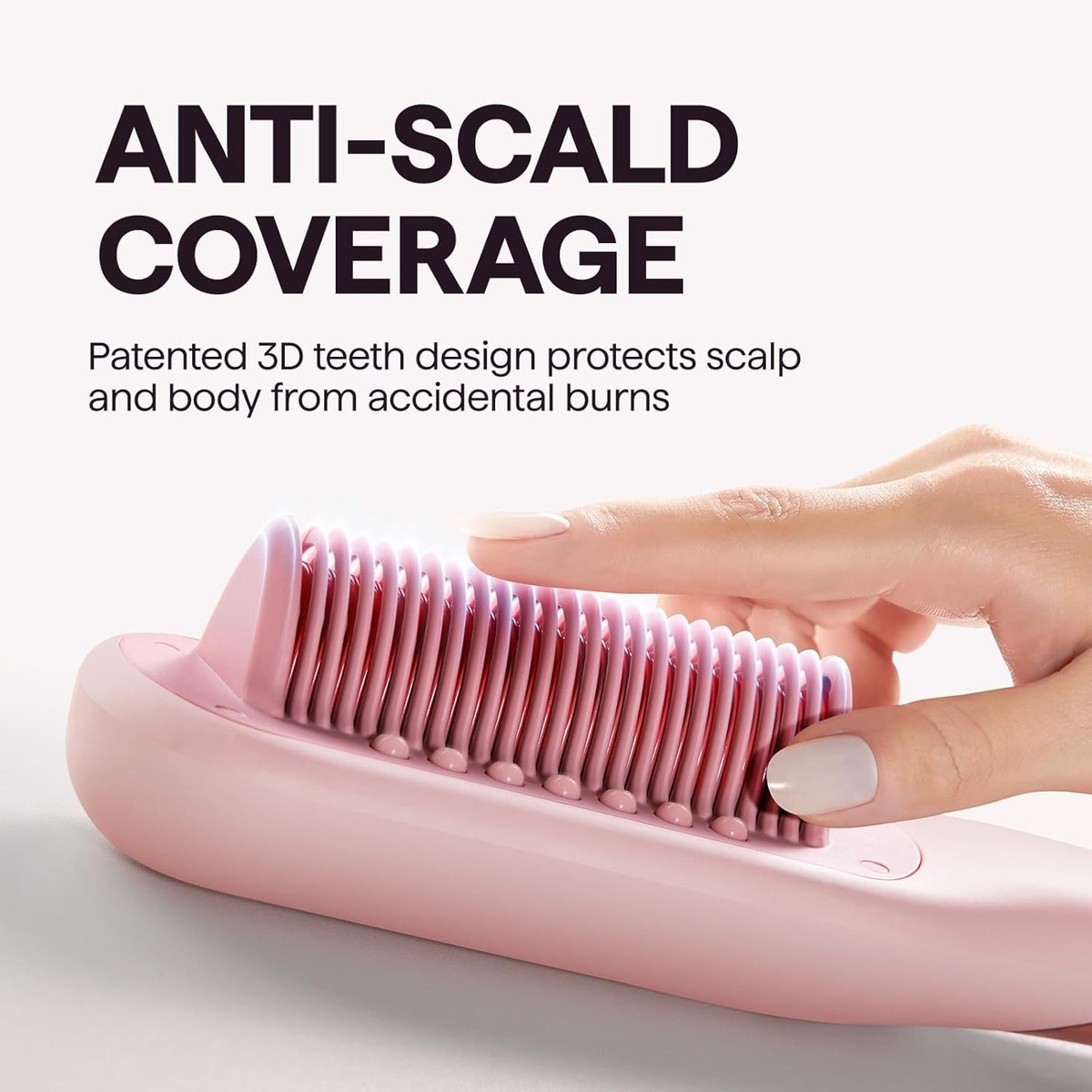 Wavytalk Pro Steam Hair Straightener Brush, Steamline 3 in 1 Pink