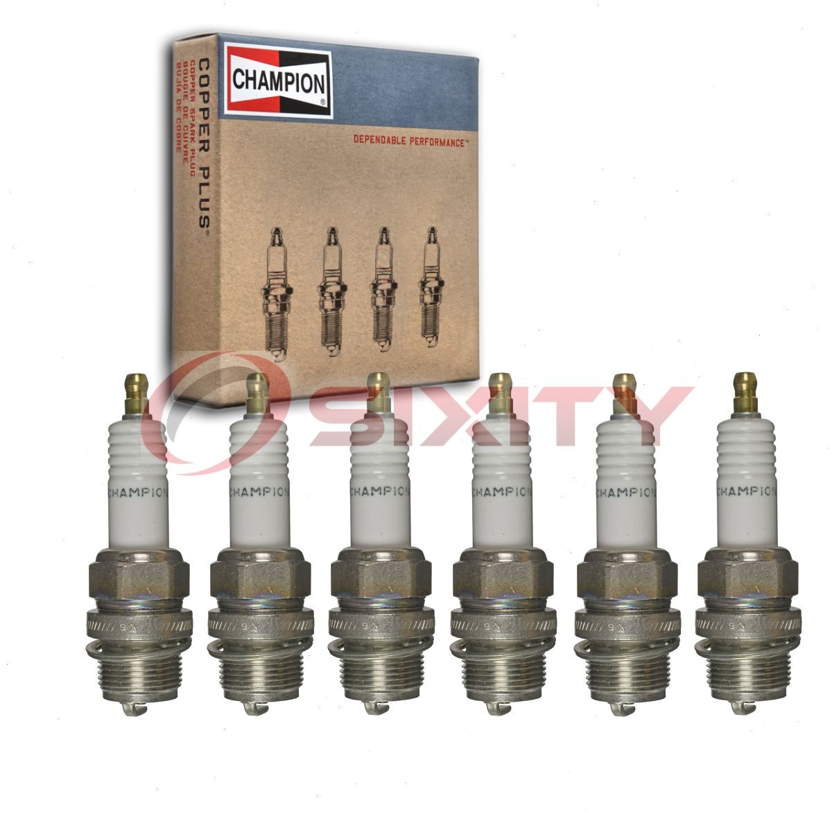 6 pc Champion Industrial Spark Plugs for 1931 Studebaker Six Model 54 xz