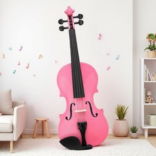 4/4 Full Size Acoustic Beginner / Student Violin Set - Case, Rosin  Bow, Pink