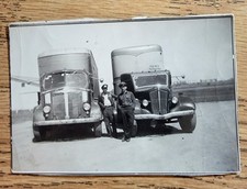 Original Photo 1940's WW11 USAAF Military Men & Tank Transporters on Air Field