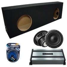 Alpine W10s4 10 Subwoofer Bundle Sub Box Enclosure W Amp For Sealed Truck