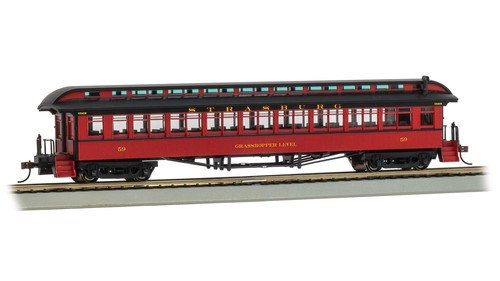 Coche de pasajeros Bachmann 12807 era 1900 68' - Strasburg RR #59 nivel saltamontes | Condition: New