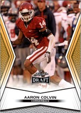 2014 Leaf Draft Gold #1 Aaron Colvin - FB