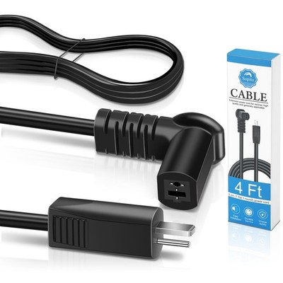 Sopito Extension Power Cord for Recliner, 4 Ft 2 Pin Lift Chair black 