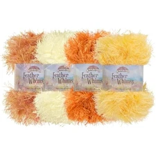 JubileeYarn Feather Whimsy Eyelash Yarn - 50g/Skein Fine Polyester Fur