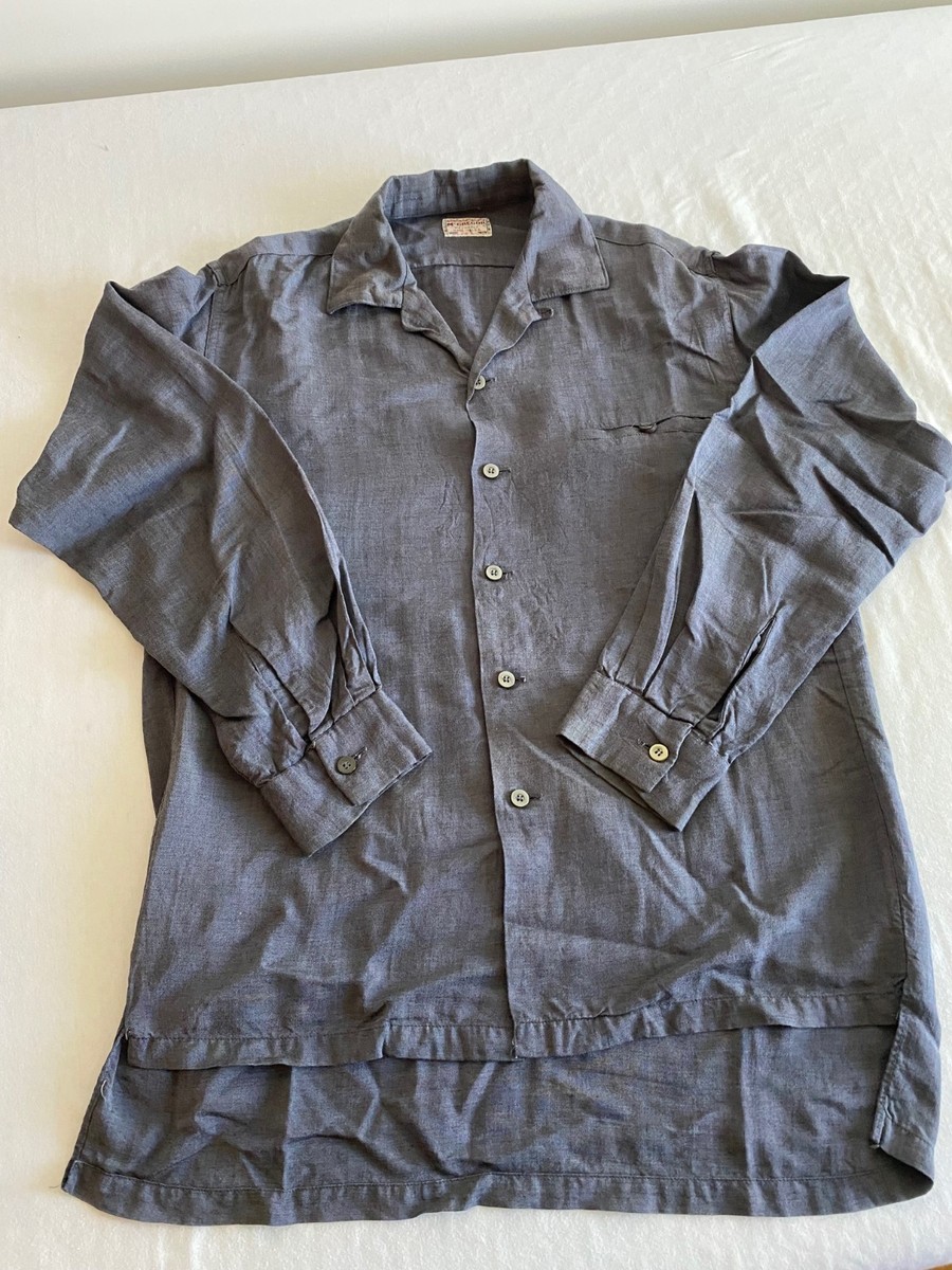 Vintage 1950s McGregor Rayon Loop Collar Shirt M 15 1/2 USA