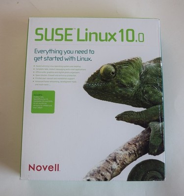 SUSE Linux 10.0 Boxed Edition   Novell, Chameleon Logo, Install Media