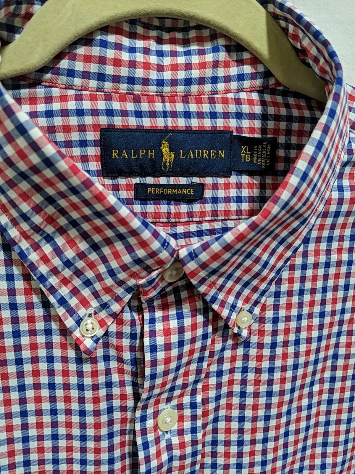 Ralph Lauren Performance Check Pattern Button Dow… - image 3