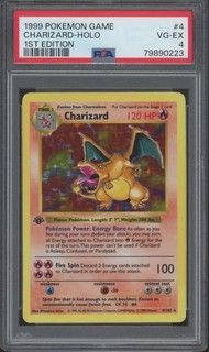 1999 Pokémon Game 1st Edition Holo Charizard 4/102 VG EX PSA 4