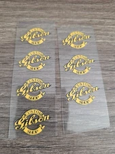 7pc. Gibson Custom Shop UV decals Raised Guitar Head Stock Logo