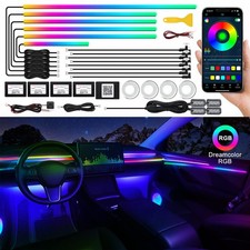 Dreamcolor Acrylic Interior Car LED Strip Light with Wireless APP, RGB 22 in ...