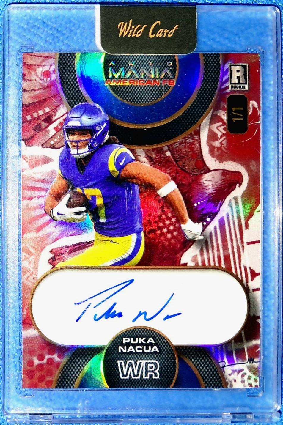 2024 WILD CARD PUKA NACUA RC AUTO MANIA AMERICAN RED PAINTED EAGLE CASE ...