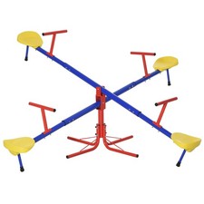 Kids Seesaw Swivel Teeter Totter for Outdoor Backyard Boys and Girls 3-8 Years