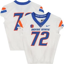 Boise State Broncos Team-Issued #72 White Jersey from the Football Item#14264567
