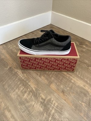 VANS Old Skool Suede /Wool/ Black / Grey/ White Men's Shoes Size 10.5
