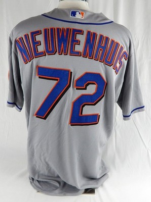 2011 New York Mets Kirk Nieuwenhuis #72 Game Issued Pos Used Grey