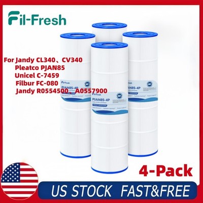 4-Pack PJAN85 Pool Filter Replacement for Jandy CL340 CV340 R0554500  C-7459