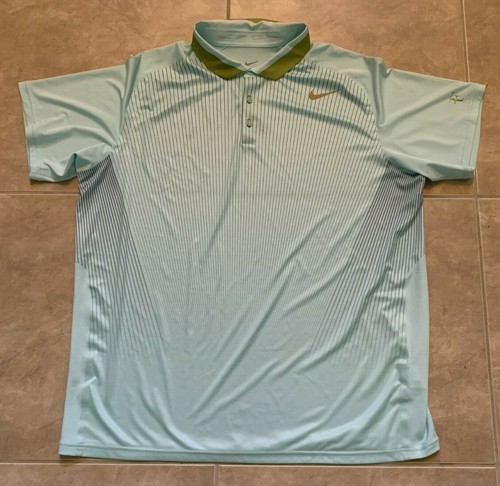 Nike Dri-Fit Blue Collared Polo Tennis 