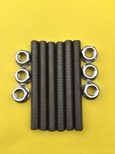 6x 3/8”-16 3 1/2” Stainless Steel Exhaust Manifold Studs & SS Nuts. USA MADE