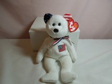 Ty Beanie Baby America White Ty Store 9/11 Memorial Bear 2002