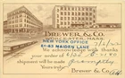 Postcard 1922 Worchester Masschusetts Brewer & Co Industry advertising 22-13682
