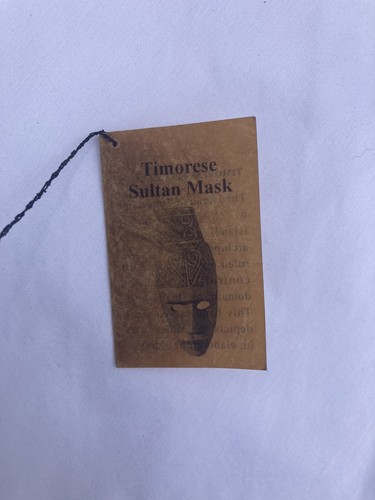 NWT Timorese Sultan Carved Wood Mask - Picture 8 of 9