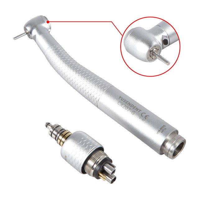 Dental Fiber Optic LED High Speed Handpiece w/ Rotor Quick 6 Hole CX207