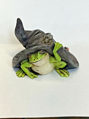 Harmony Kingdom Artst Neil Eyre Eyredesigns Halloween Tree frog witch hat spider