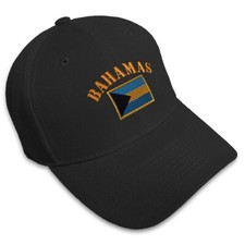 Baseball Cap Bahamas Flag Embroidery Acrylic Dad Hats for Men  Women 1 Size