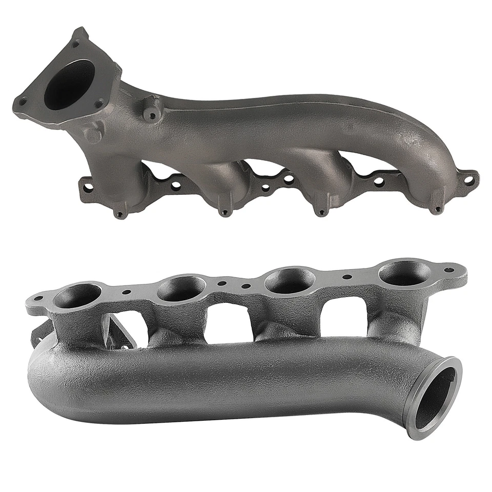 Pair Turbo Exhaust Manifold Header for Chevy Silverado for GMC Sierra LS 5.3 4.8 - Image 2 of 4