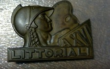 SPILLA PINS .- LITTORIALI A. XVI NAPOLI 1938 - FASCISMO SPORT - RARA