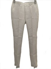 Calvin Klein Men's Classic Slim Fit Solid Linen 4-Pocket Pants, Grey 32Wx30L