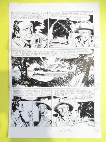 TEX # 299 PAG. 81 FUGA DA ANDERVILLE TAVOLA ORIGINALE TICCI ORIGINAL ART FIRMATA - Bild 11 von 12