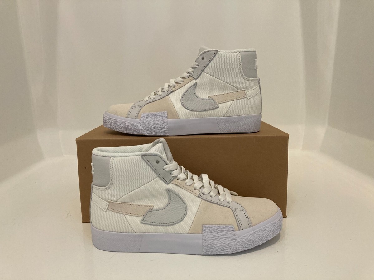 Men/7 Women Nike SB Zoom Blazer Mid PRM White Sail Shoes NEW