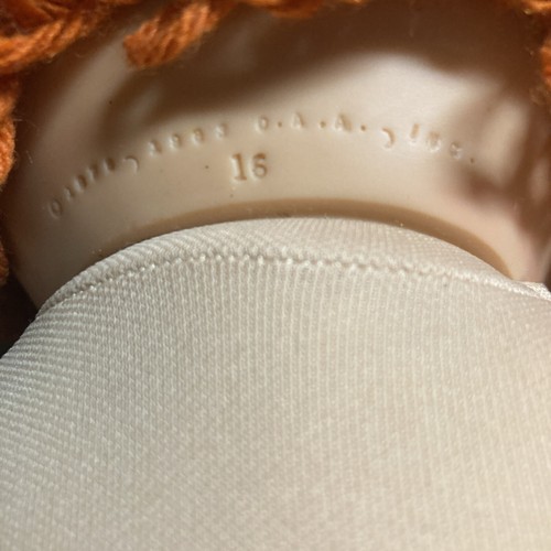 Cabbage Patch 1986 bambola bambini vestito pagliaccio capelli rossi occhi verdi guance rosse rara - Foto 8 di 18