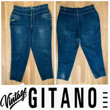 PS Gitano 36 Regular High Waist Tapered Mom Jeans Yoke W37” L28.5” Vintage 80’s