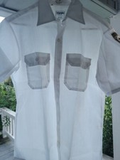 Vintage Wrangler Pony Express Courier Corp Shirt Button White USA Made Large 16