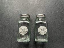 3.5" Glass Harley Davidson Motorcycles Panhead Salt & Pepper Shakers